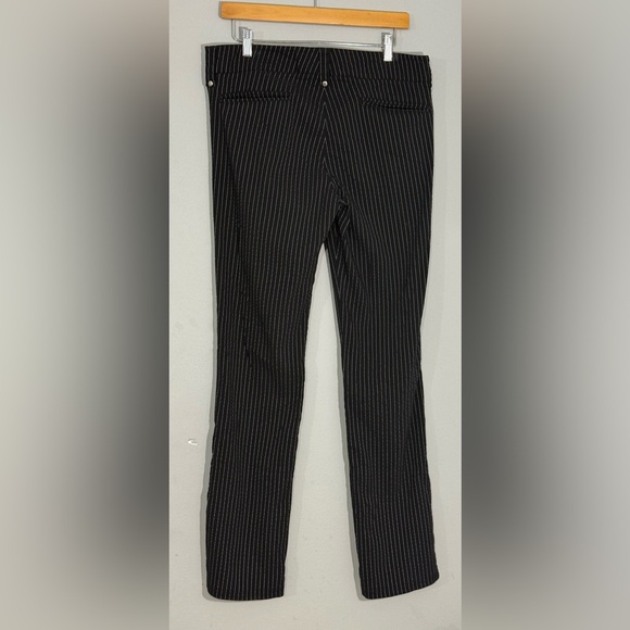 Lip Service Pinstripe Flare Pants Ankle Zip Sz34 Women’s - Picture 4 of 12